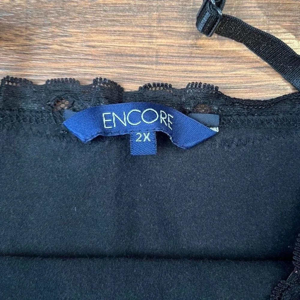 Black Lace Cami Top Women 2X Y2K Sequins Soft Grunge Coquette Fairy Whimsigoth - Picture 5 of 5